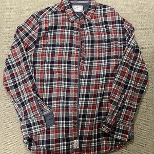 Classic Red and Blue Plaid Men's Shirt